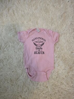 Rabbit Skins Pink Memorial Graphic Baby Bodysuit